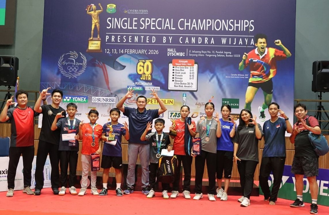 Candra Wijaya menggelar kejuaraan bulu tangkis khusus nomor tunggal