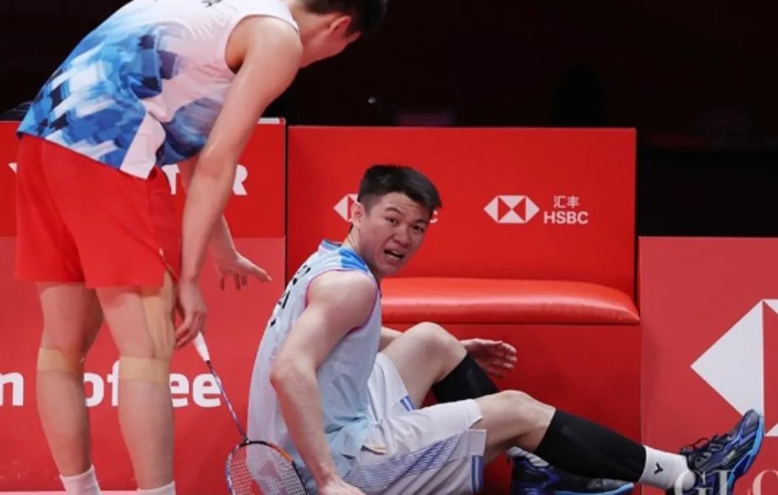 Lee Zii Jia dalam pertandingan bulu tangkis menuju Piala Thomas 2026
