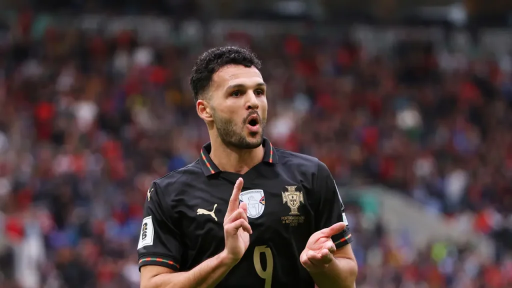 Goncalo Ramos saat diperkenalkan sebagai pemain baru AC Milan untuk memperkuat lini depan pada musim 2026/2027.