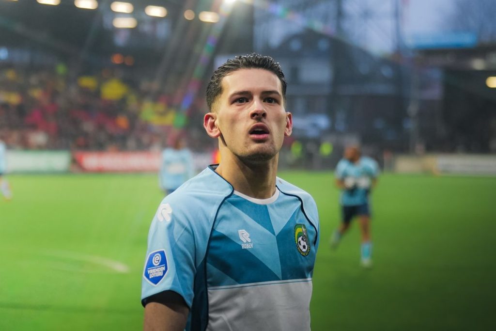 Justin Hubner saat memperkuat Fortuna Sittard dalam pertandingan Eredivisie Liga Belanda.