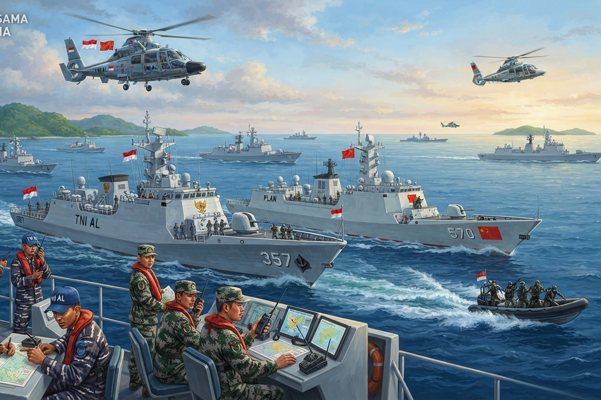 Latihan TNI AL Dengan China